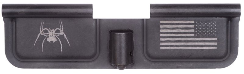 Spike's Tactical SED7010 Ejection Port Door Spider & Flag Black Phosphate