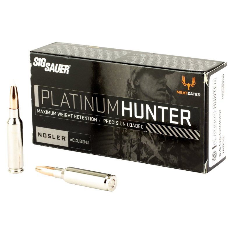 Sig SAUER Platinum Hunter 6.5Crdmr 140Gr Nosler Accubond Ammo E65CMPH140-20