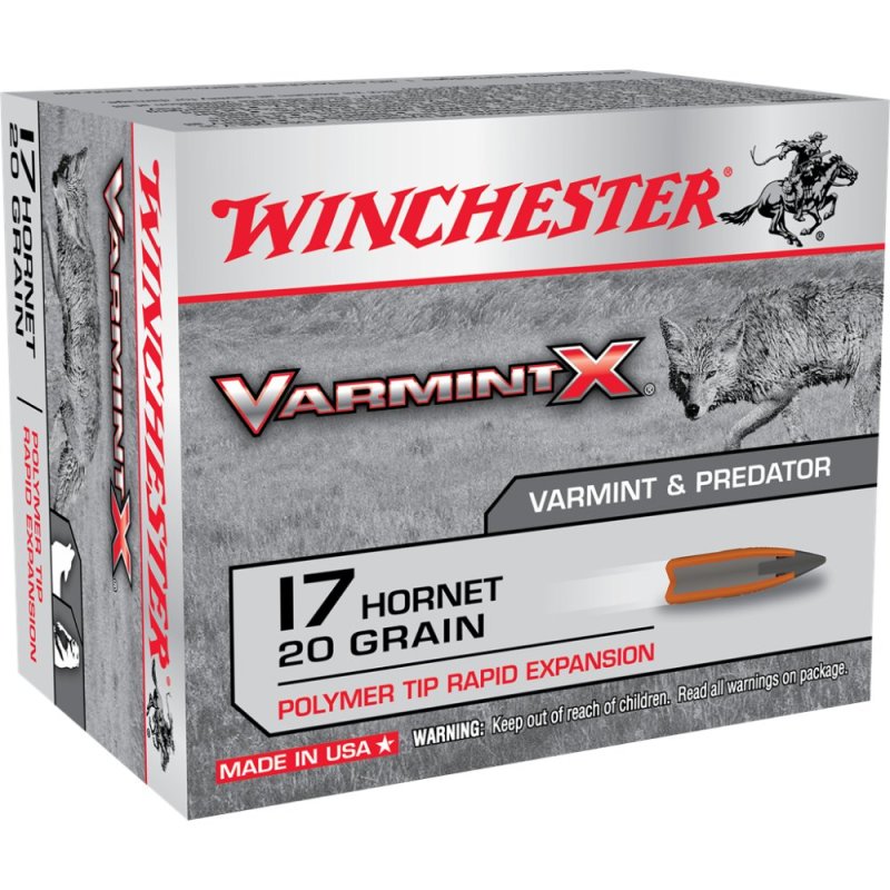 Winchester Ammo X17P Varmint X 17 Hornet 20 gr Polymer Tip Rapid Expansion 20 Bx/10 Cs