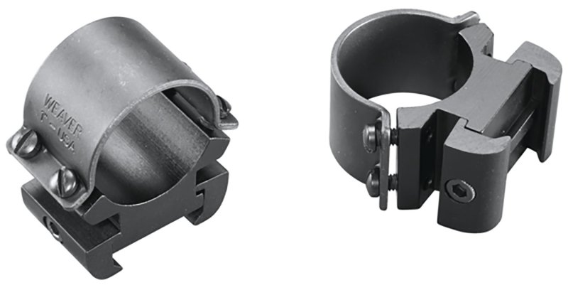 Weaver 49144 Windage Adjustable Rings 1 in Matte Black Aluminum High
