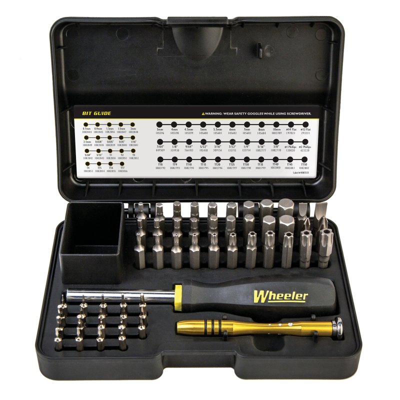 Wheeler 1081958 Hex/Torx Screwdriver Set, 55-Piece, SAE/Metric, Black, Includes Case