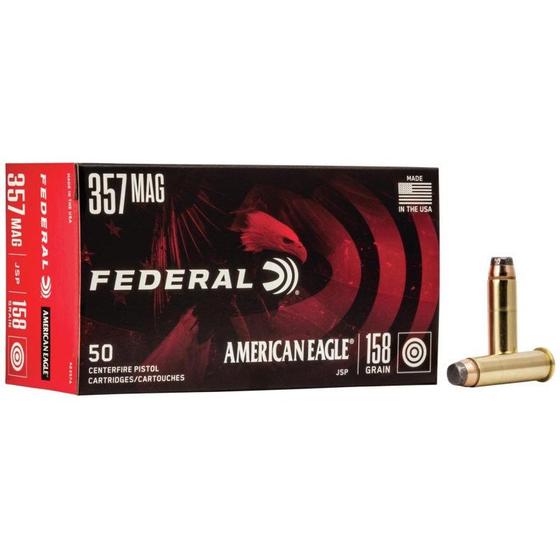 Federal Premium AE357A 357 Magnum 158 Grain Jacketed Soft Point 50 Rounds