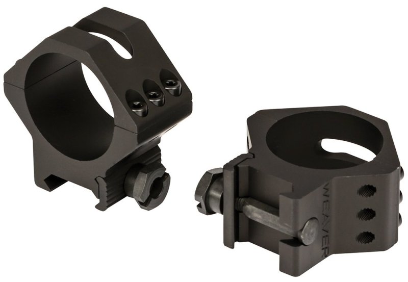 Weaver 99682 Picatinny Six-Hole Mounts 34mm Low Black Aluminum