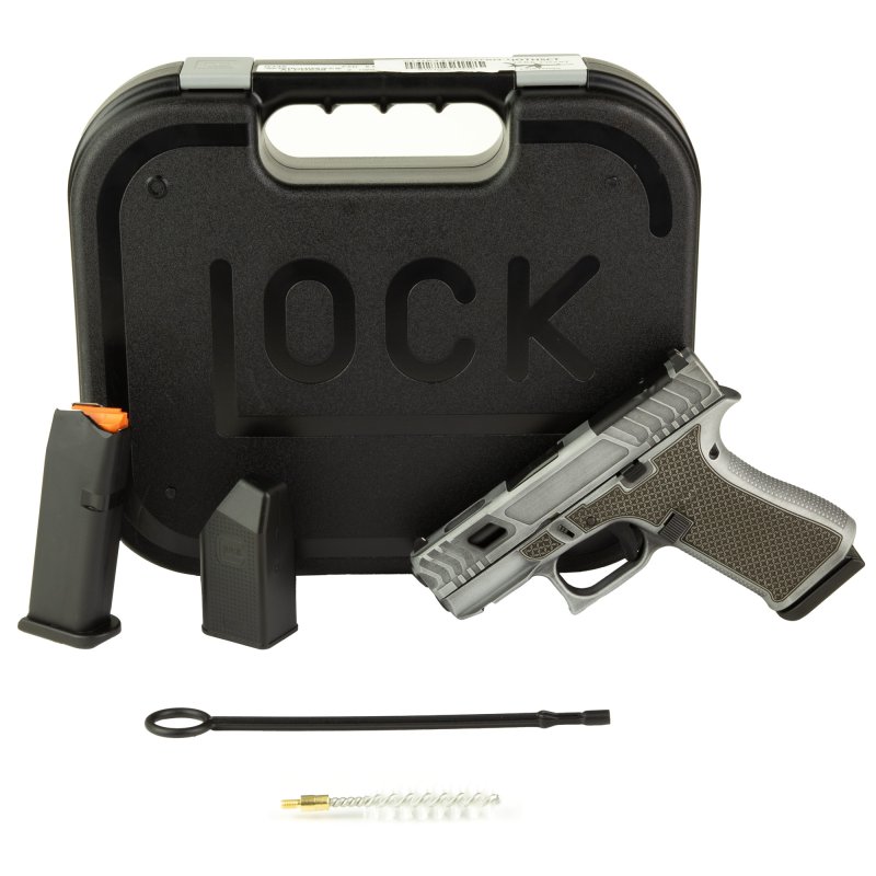 Glock Hoth 43X 9MM Sub-Compact: Distressed Grey, Laser Grip, 10Rnd, 2 Mags