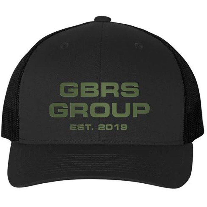 GBRS Group Instructor Trucker Hat Black Green Adjustable Fit