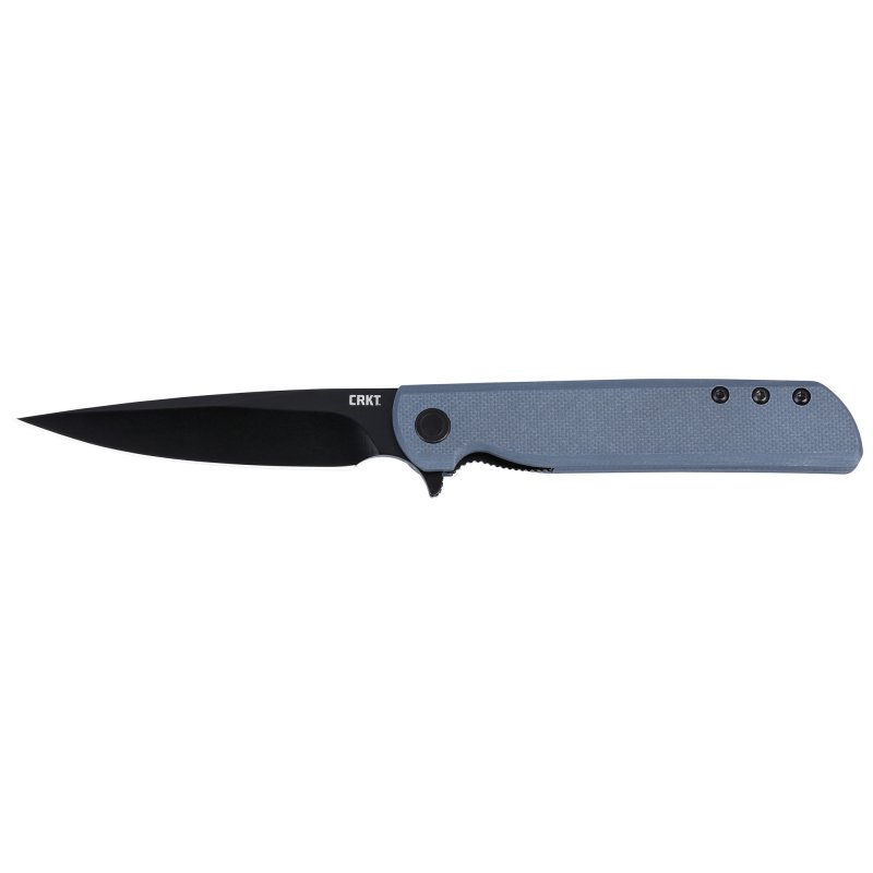 CRKT LCK Plus Knife 3.3" Plain Edge Gray/Black G10 Handle