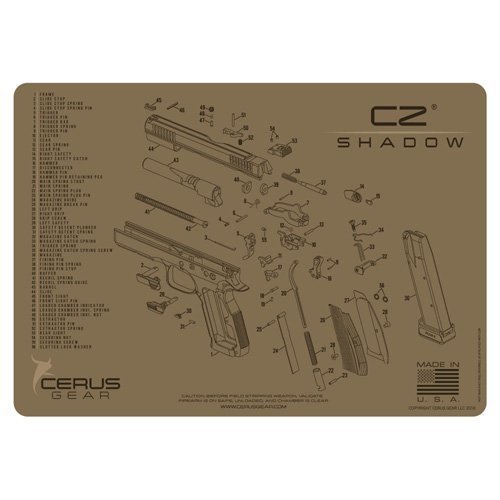Cerus Gear HM-CZ-SHDW-SCH-COY Handgun ProMat Coyote Tan 12x17
