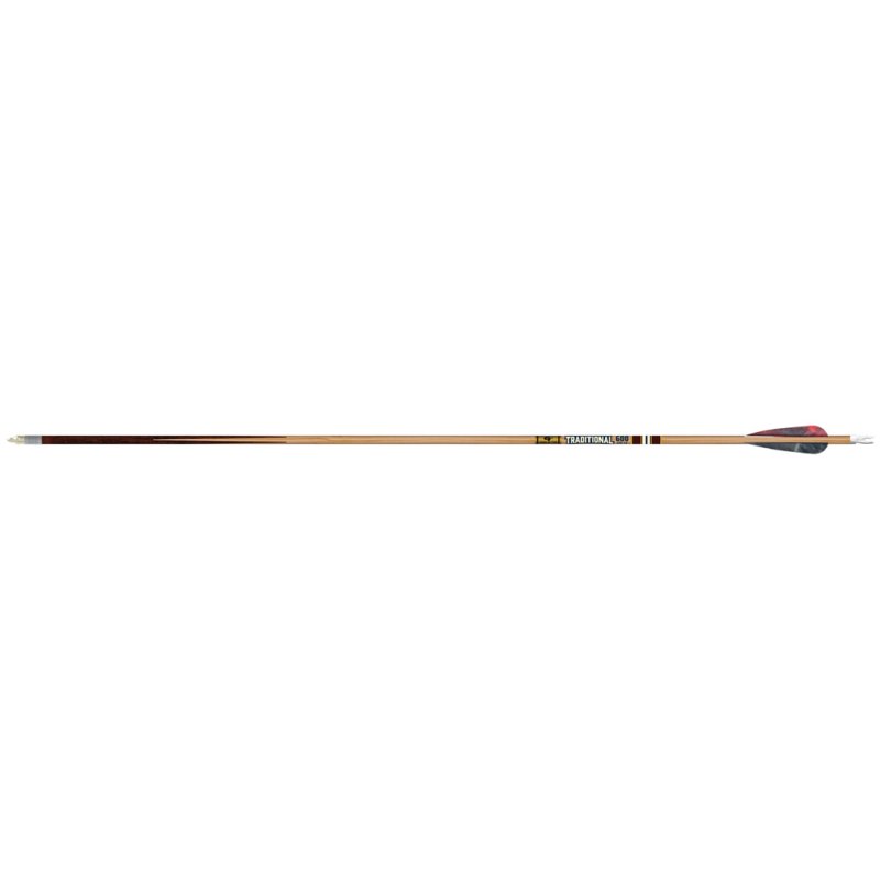 Gold Tip Classic500F6 Traditional Arrows 500 4" Feathers 6 Pack