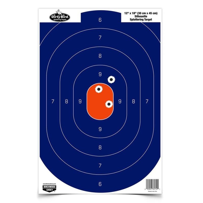 Birchwood Casey BC-35720 Dirty Bird 12x18 Blue/Orange Targets, 50 Pack