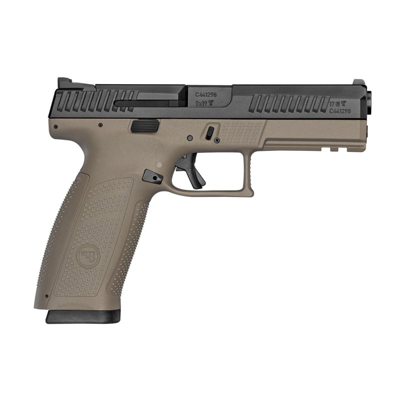 CZ-USA P-10 F 9mm 4.5 In 19 Round FDE/Nitride Fixed Sights 91541