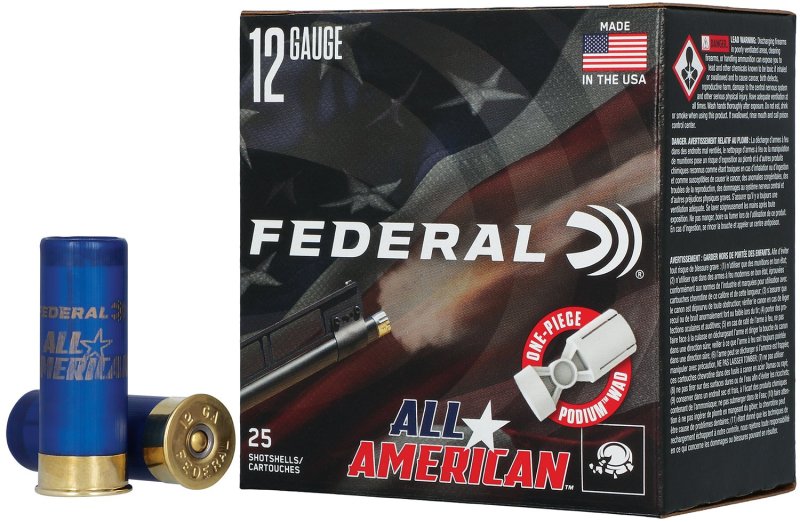 Federal Premium All-American FAA12H75 12 Gauge 2.75 In 1 1/8 oz