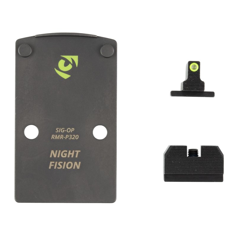 Night Fision Optic Plate Backup Sight Combo Yellow Front (UPC 541104)