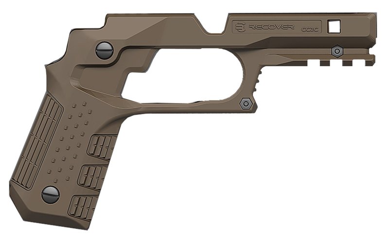 Recover Tactical CC3C02 1911 Officer Tan Polymer Grip & Rail System