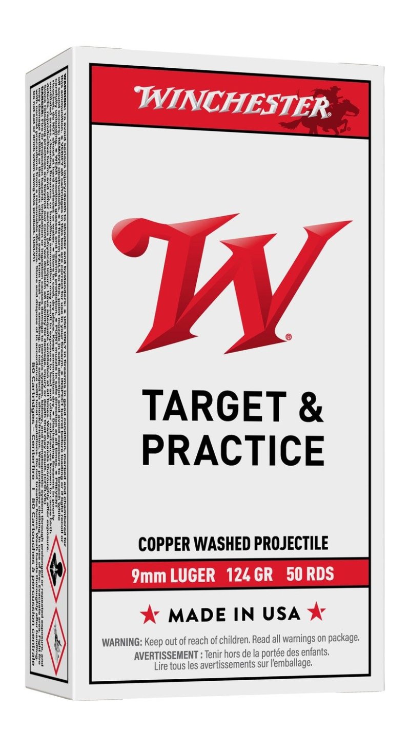 Winchester USA9MM124 9mm 124gr Target 50 Rounds