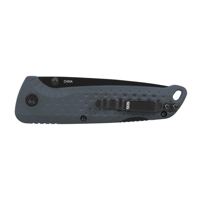 SOG Knives Adventurer LB Folding Knife 3 Drop Point Blade Grey