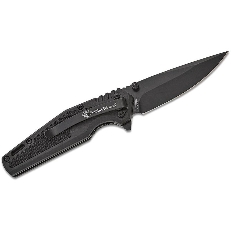 Smith & Wesson SWAT Assisted Folding Knife 3 Drop Point Blade Black Box