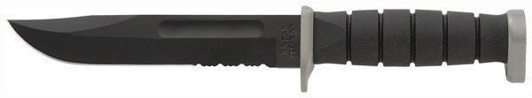 KA-BAR 1282 D2 Extreme 7" Knife Black Kraton Handle Hard Sheath USA Made