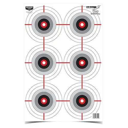 Birchwood CASEY Eze-Scorer 12x18in Multiple Bull's-Eye Target 100-Pack
