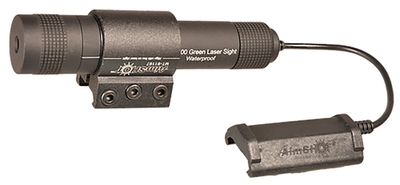 AimShot KT81067 Green Rifle Laser Kit 5mW 532nm Matte Black 300 Yards