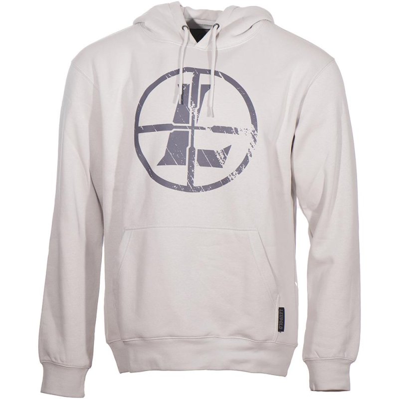 Leupold 185892 Distressed Reticle Hoodie Bone Small Midweight Sweatshirt