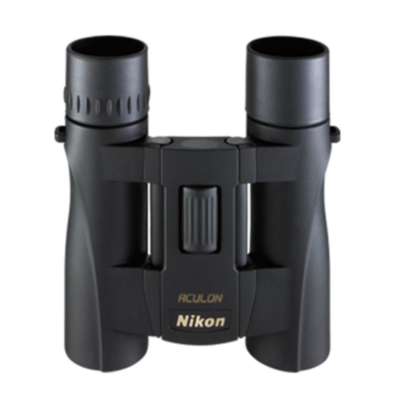 Nikon Aculon A30 Binoculars 10x25mm Black with Neck Strap Case & Lens Covers