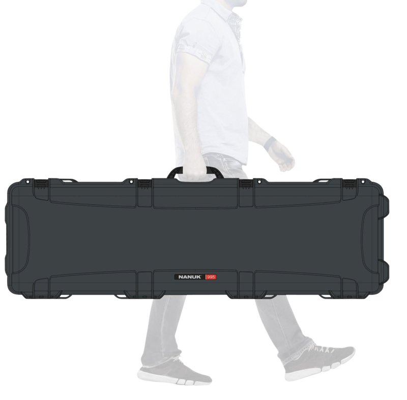 Nanuk 9951007 995 Waterproof Graphite Resin with Foam Padding & Lockable