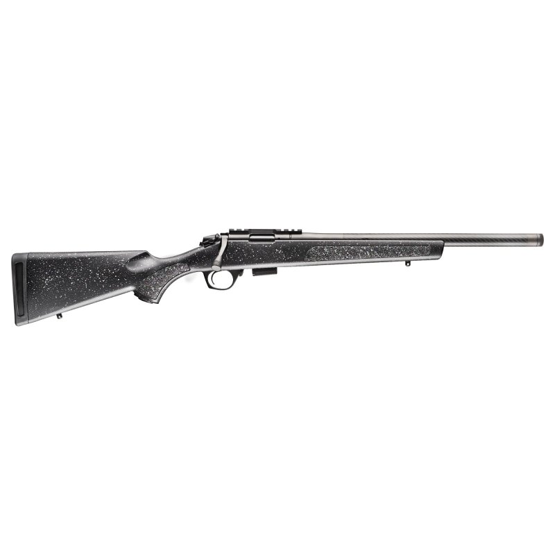 Bergara BMR002 BMR 22 LR 5+1 18" Carbon Fiber Threaded Barrel, Matte Blued, Tactical Gray Speckled Black Stock