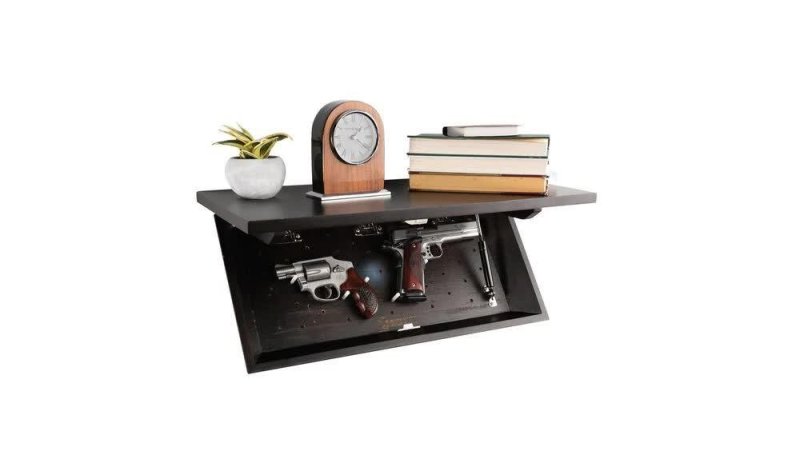 Lockdown 1117248 In-Plain-Sight Shelf, Stained Walnut, 24"x11.75"x3.25"