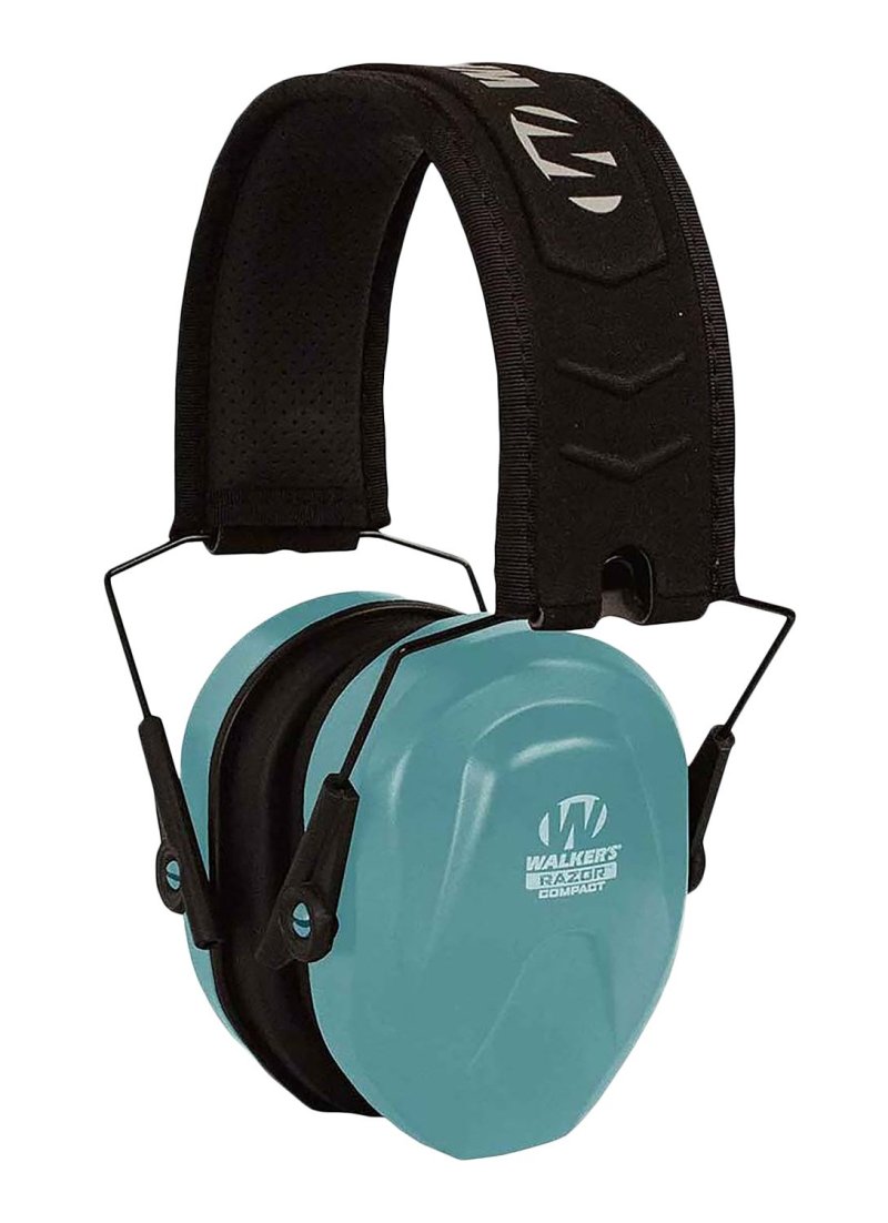 Walker's Razor Compact Passive Muff 24 dB Teal/Black Hearing Protection