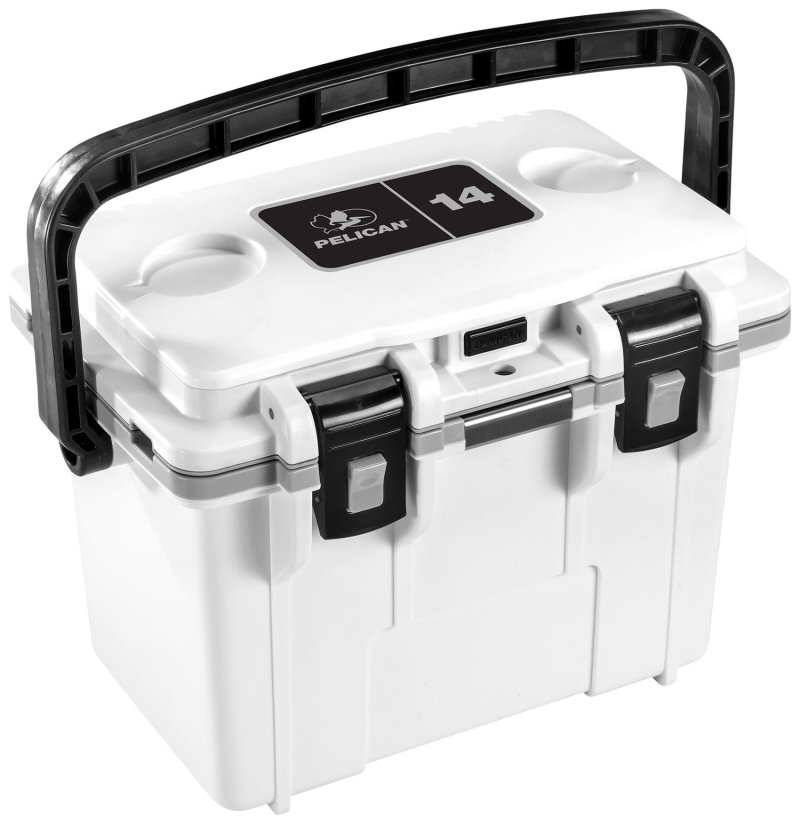 PELICAN IM 14 QT Injection Molded White/Gray Made in USA