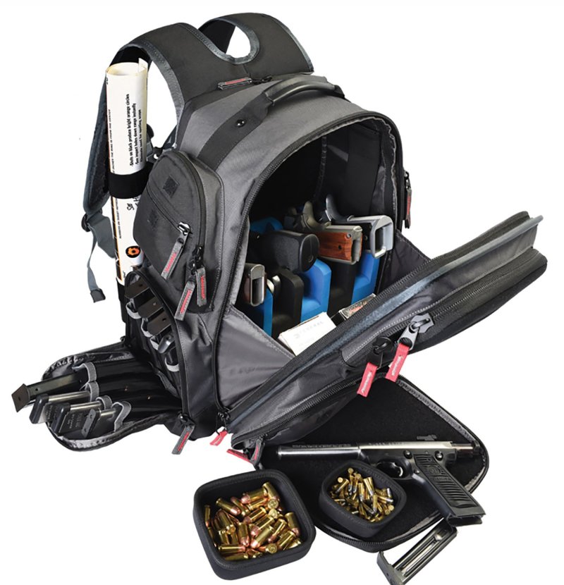 GPS 1812BPG Executive Backpack Gray Holds 5 Handguns 16 Patches
