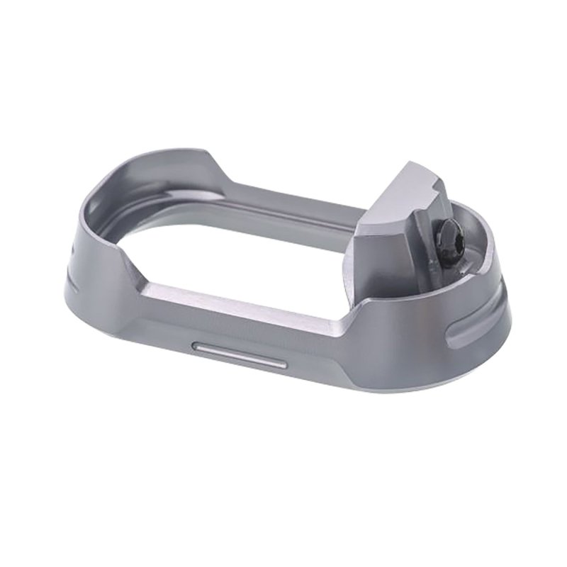 Tyrant CNC TDG17MWG4GREYBLACKSCRE Glock 17 Gen4 Grey Aluminum Magwell