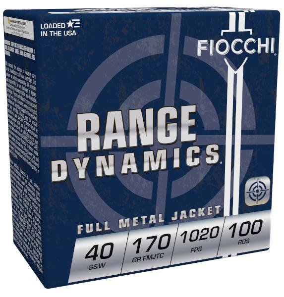Fiocchi 40ARD100 Range Dynamics 40S&W 170gr FMJ Truncated Cone Ammo