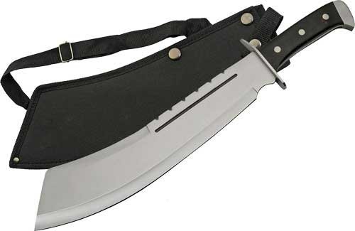 SZCO Rite Edge 926948BK 13.5" Black Bully Machete SS Blade with Sheath