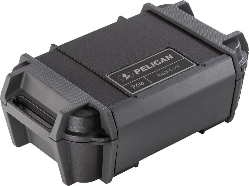 Pelican R60 RKR600-0000-BLK 11 In Utility Black Watertight Hard Case