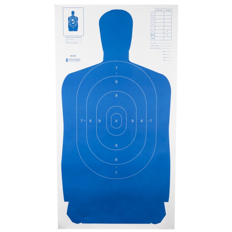 Action Target B27SBLUE100 24"x45" Blue Silhouette Paper Target 100 Pack