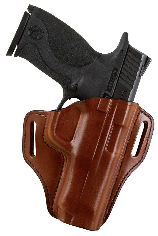 Bianchi 25052 57 Remedy OWB Size 01 Tan Leather Belt Slide Holster for S&W J Frame Revolvers