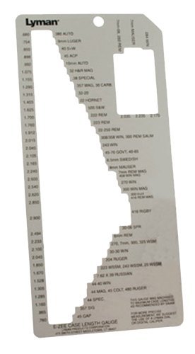 Lyman E-Zee Case Length Gauge 1 for Over 70 Rifle/Pistol Cases