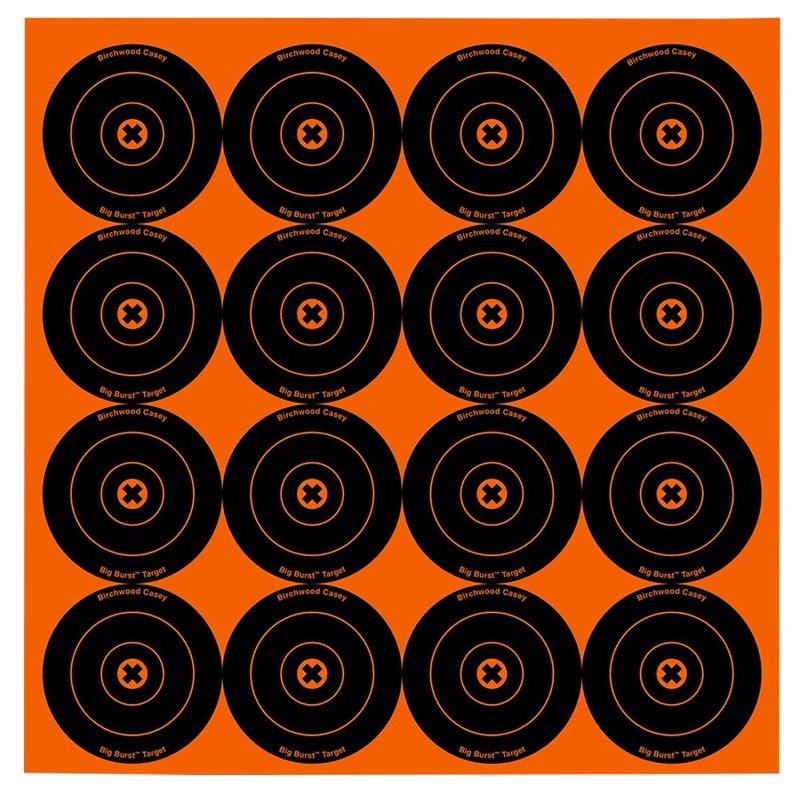 Birchwood Casey Big Burst 3" Self-Adhesive Bullseye Targets - 48 Targets