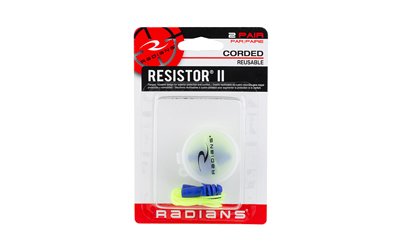 Radians Resistor II FP43BP2 Aqua Corded Ear Plugs 2 Pair NRR 27