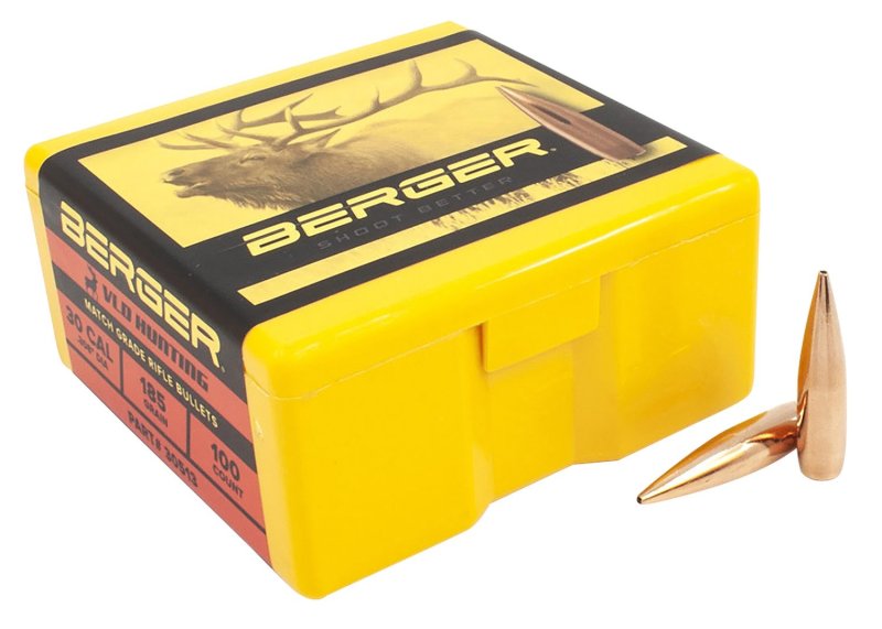 Berger Bullets 30513 VLD Hunting 30 Caliber 185gr 100/Box