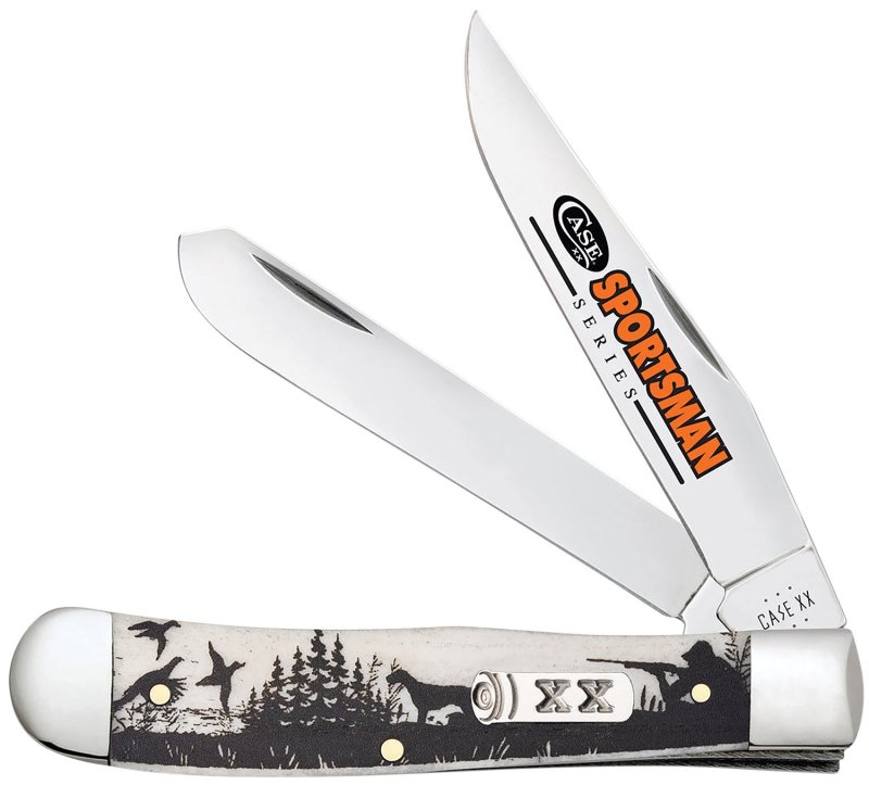 Case Trapper Folding Knife Tru-Sharp SS Blade Natural Bone Handle