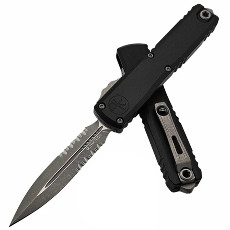 Microtech Ultratech G3 ZBP 3.55 In D/E PS Apocalyptic Black AL Handle