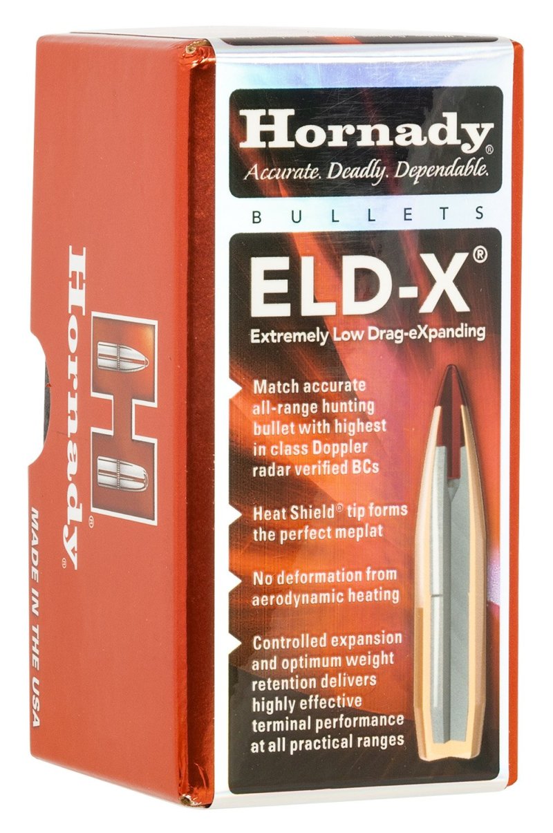 Hornady ELD-X 22 Cal .224 80 Grain Bullet 100 Count Polymer Tip