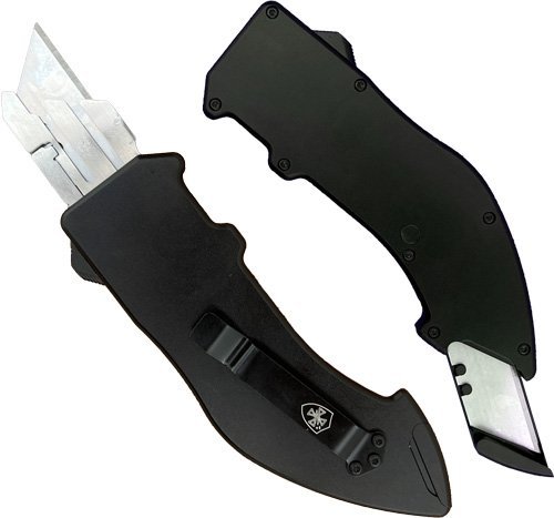 Templar Knife Squire Utility OTF Razor Plain Black Anodized 5.38" Aluminum