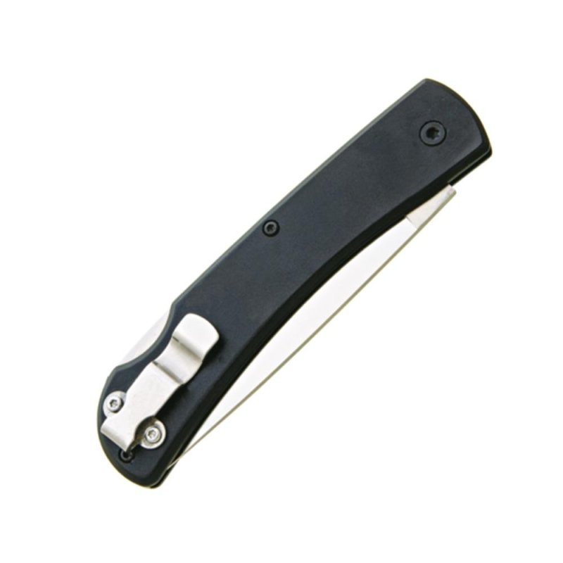 Bear & Son Large Locking Farmhand Folding Knife 3-5/8 Drop Point Blade Black with Clip