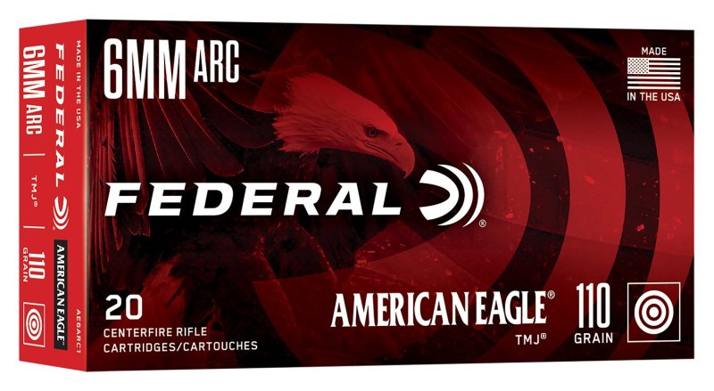 Federal AE6ARC1 6mm ARC 110gr TMJ American Eagle 20 Rounds