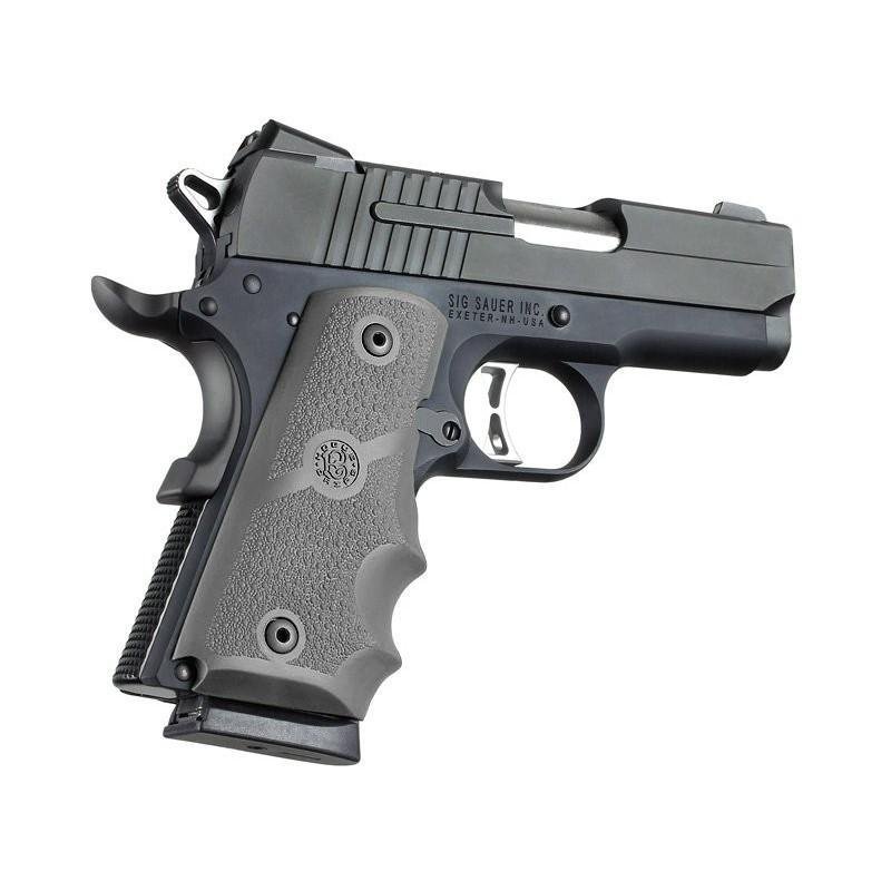 Hogue 43002 Officers Model Overmolded Rubber Grips Finger Grooves