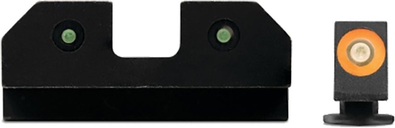 XS Sights GLR013P6N R3D Night Sights Glock Green Tritium Orange Front