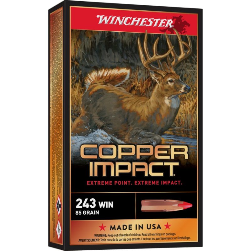 Winchester X243CLF .243 Winchester 85 gr Copper Extreme Point 20 Rounds